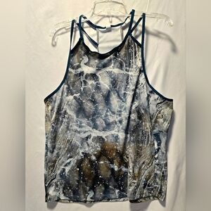 Under Armour And Real Tree Collab Women's Marble Tank Top - Blue and White